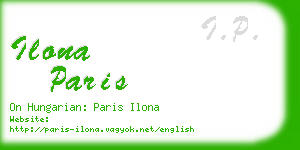 ilona paris business card